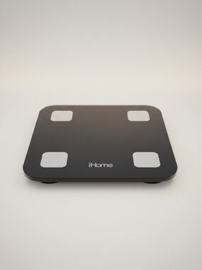 IHOME Black and Silver Touch Sensitive Scale weight loss bathroom resolution